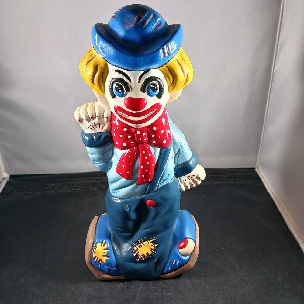 Vintage Two Sided Clown - Plaster - Happy/Sad Face Circus